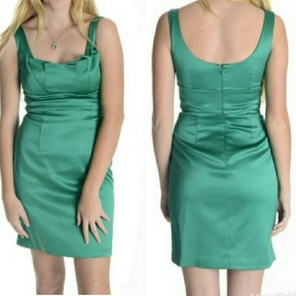 Max and Cleo | Women's Emerald Green Bodycon Cocktail Dress (Size 14) - Picture 1 of 8